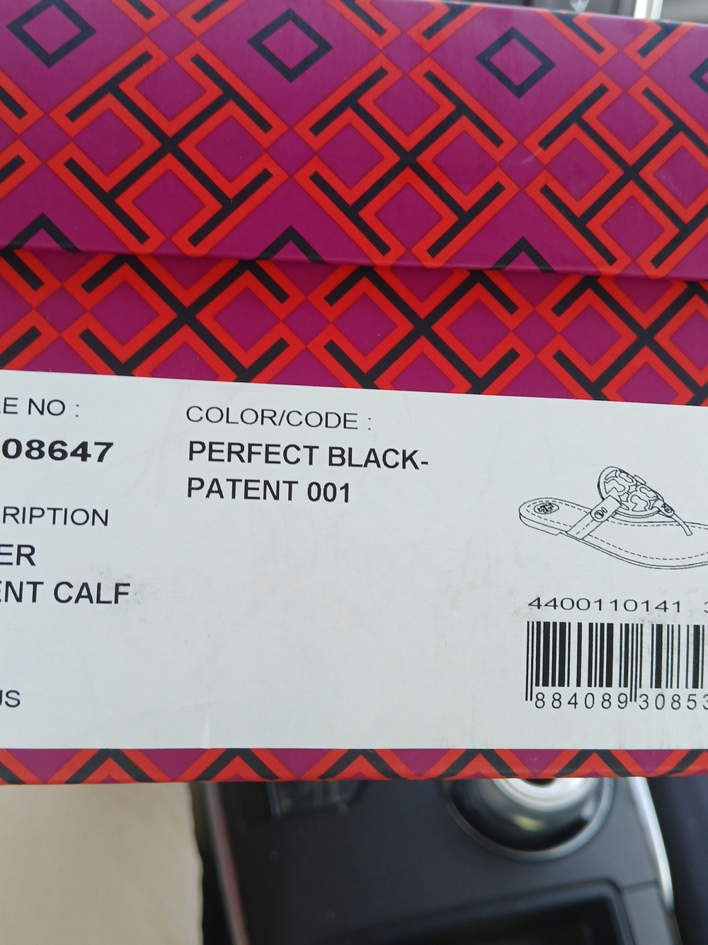 Tory Burch Miller Sandals In Black Patent Logo With Box And Bag - Picture 7 of 8